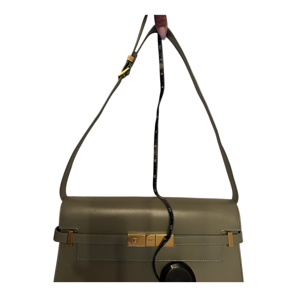 Saint Laurent Manhattan Shoulder Bag in Olive Green Leather - Picture 11 of 12